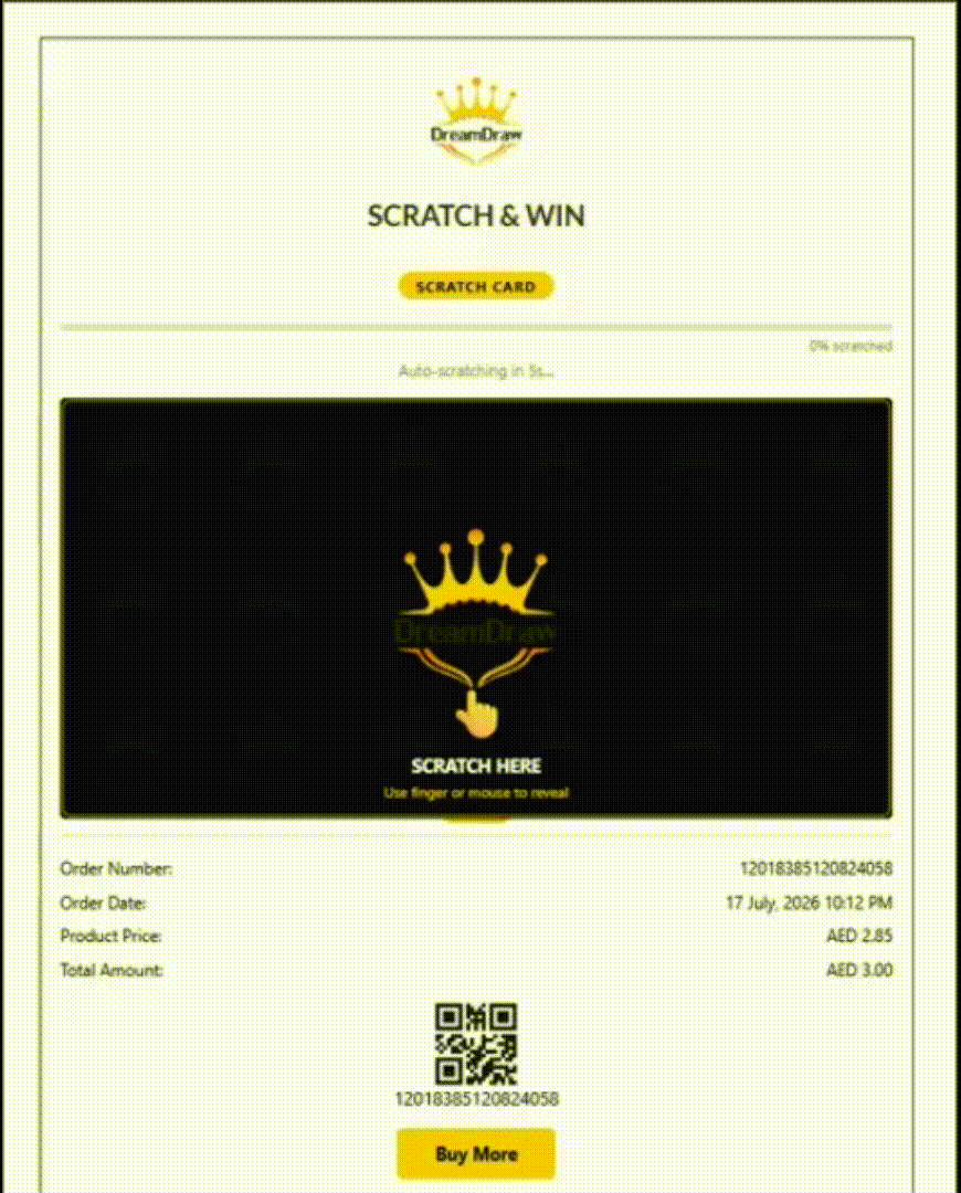 Scratch & WIN - No Win Example